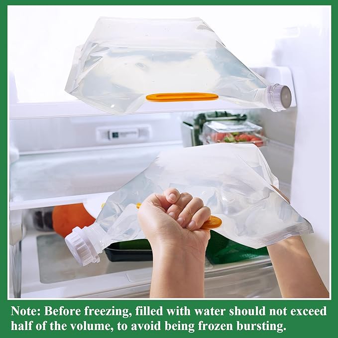 Tessco for you 8 Pack 1.3 Gallon Collapsible Water Storage Bag Water Container - Image 6