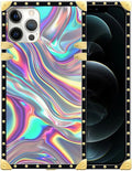 Compatible with iPhone 12 Pro Max Case, Holographic Abstract Iridescent by Unknown