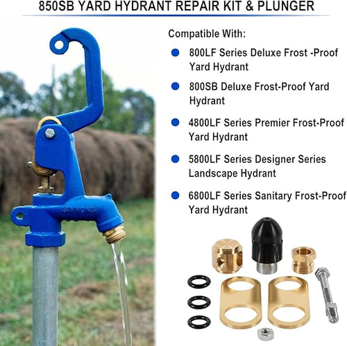 850 Sb Parts Kit Yard Water Hydrant Repair Rebuild Kit & 8842 Plunger Fit - Image 2