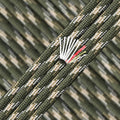 PSKOOK Survival Paracord Parachute Fire Cord Survival Ropes Red Tinder Cord PE by PSKOOK
