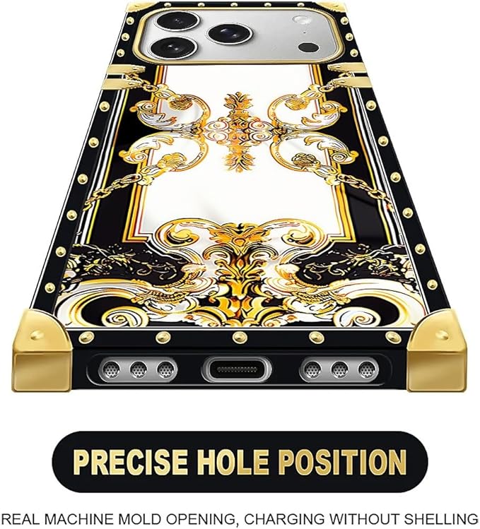for iPhone 17 Pro Case Luxury Golden Decoration - Image 5