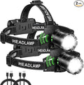 Kmivo Headlamp Rechargeable 99, 000LM Super Bright, 90°Adjustable Head Lights by Kmivo
