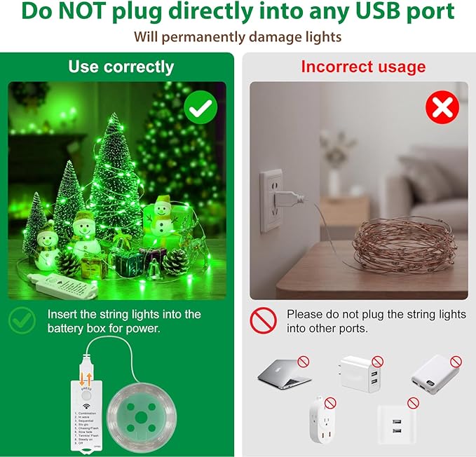 HXWEIYE Rechargeable Fairy Lights - Image 2