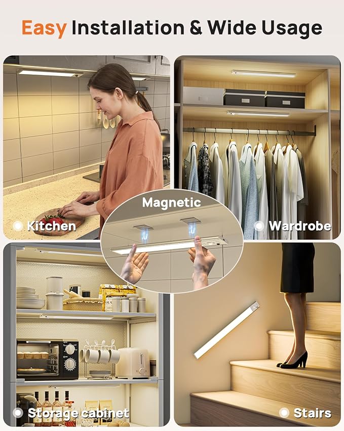 Under Cabinet Lighting Wireless, 16 inch LED Motion Sensor Light Indoor - Image 8