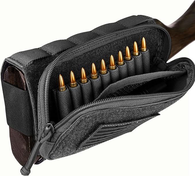 PETAC GEAR Tactical Buttstock Rifle Stock Pack/Adjustable Shell Holder Cheek by PetacGear