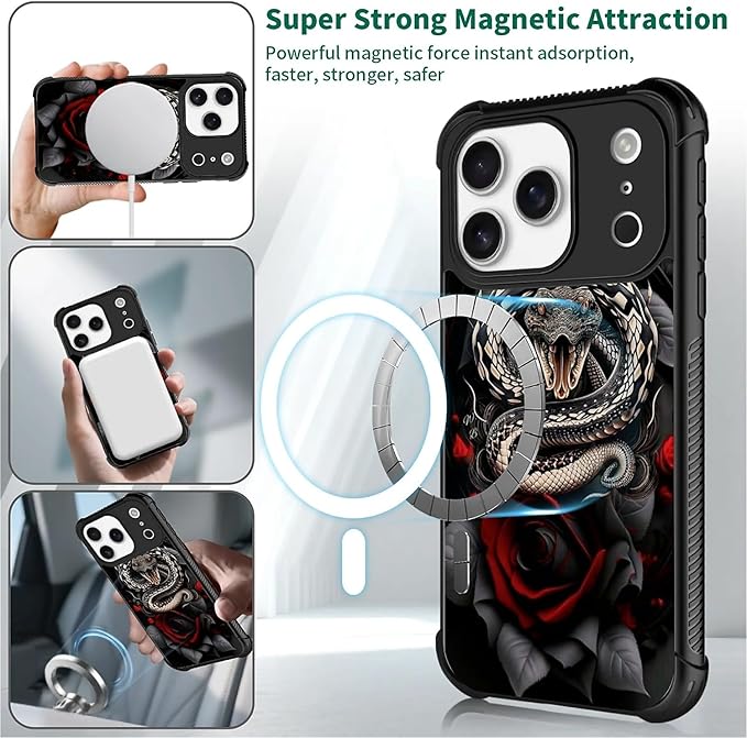 for iPhone 17 Pro Case, for MagSafe Graphic Design for Girl Boy Soft Silicone - Image 2