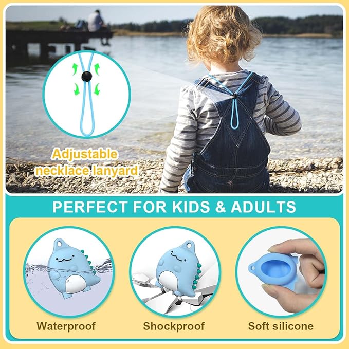 4-Pack Cute Case for AirTag 2/1 Necklace Design, Waterproof Air Tag Necklace - Image 5