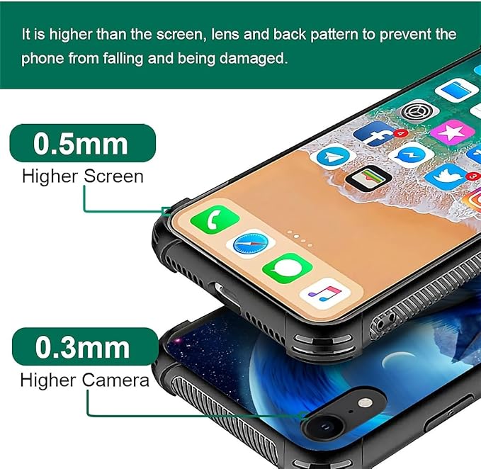 for iPhone XR Case, Snowy Mountain Fox Lake Pattern Graphic Design Girl Boy - Image 3