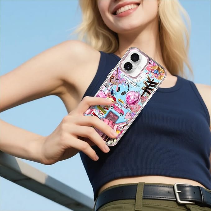Case for iPhone 16, Cover Holiday Trip World Map Phone Case Design，for Women - Image 6