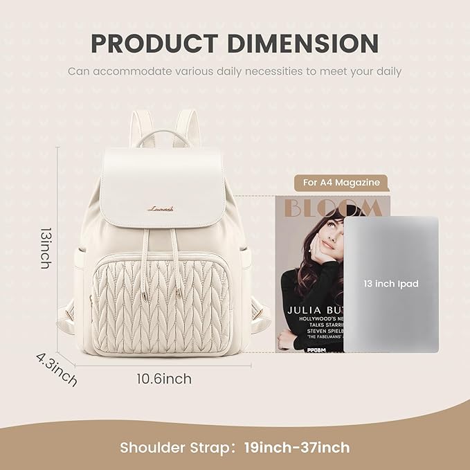 LOVEVOOK Mini Backpack for Women, Small Backpack Purse for Travel Work Cute - Image 2