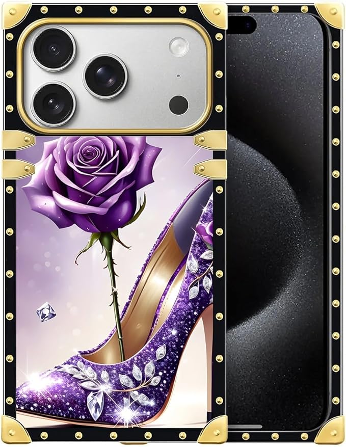 for iPhone 17 Pro Case Luxury Golden Decoration by Unknown
