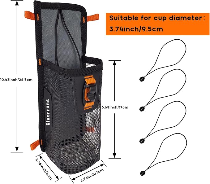 5001 Mesh Storage Kayak Storage Comparments Attaches to Kayak Seat or T-Track - Image 2