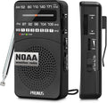 PRUNUS NOAA Weather Radio AM FM, Battery Powered Radio by AA, Transistor Radios by PRUNUS