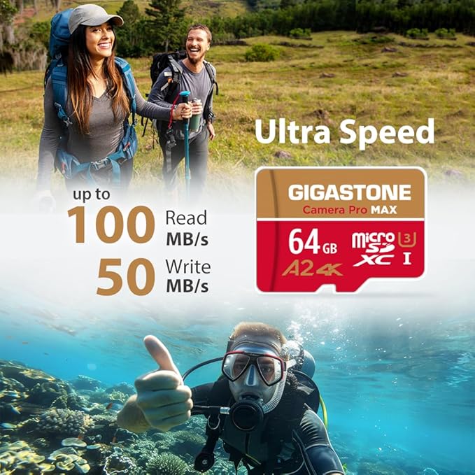 【5-Years Data Recovery】 GIGASTONE 64GB Micro SD Card, Camera Pro MAX, Compatible - Image 2
