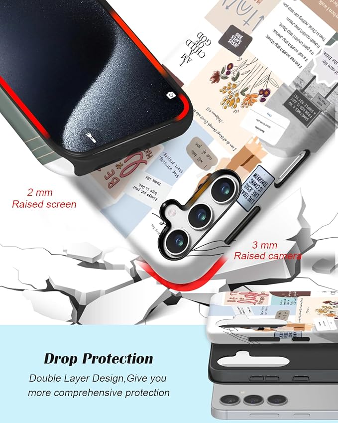 Compatible for Samsung Galaxy A17 5G Case, Dual Layer Heavy Duty 2 in 1 - Image 2