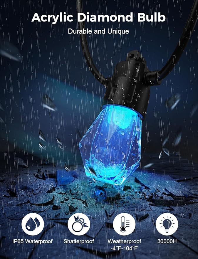 XMCOSY+ 48FT Smart Outdoor String Lights - Image 5
