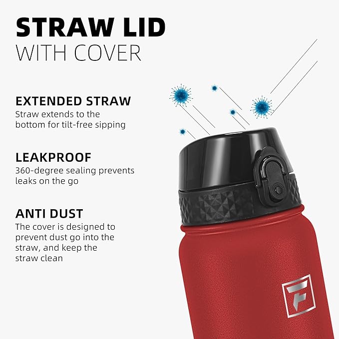 Fanhaw 32 oz Insulated Stainless Steel Water Bottle - Image 4