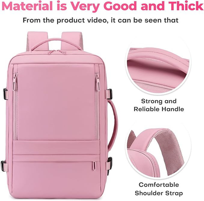 Rcrirth Travel Backpack for Women | Expandable Carry On Backpack - Image 2