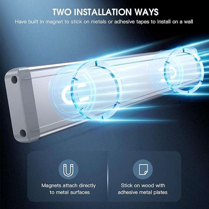 MCGOR 14.7inch Under Cabinet Lighting, 2 Pack Rechargeable Motion Sensor Light - Image 6