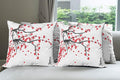 Ambesonne Nature Throw Pillow Cushion Case Pack of 4, Sakura Blossom Japanese by Ambesonne