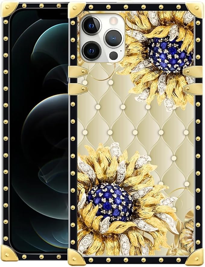 Compatible with iPhone 11 Pro Max Case, Sunflower Diamonds Leather Luxury by Unknown