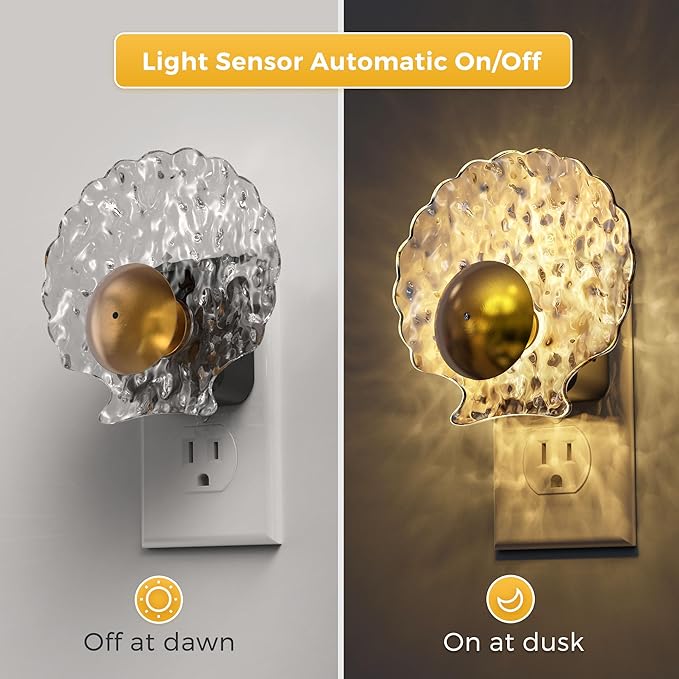 L LOHAS LED Shell Night Light, 2 Pack, Night Lights Plug into Wall, Dimmable - Image 3