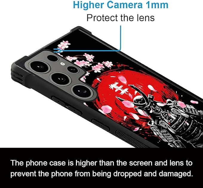 for Samsung Galaxy S24 Ultra Case, Sakura Japanese Samurai Pattern Graphic - Image 3