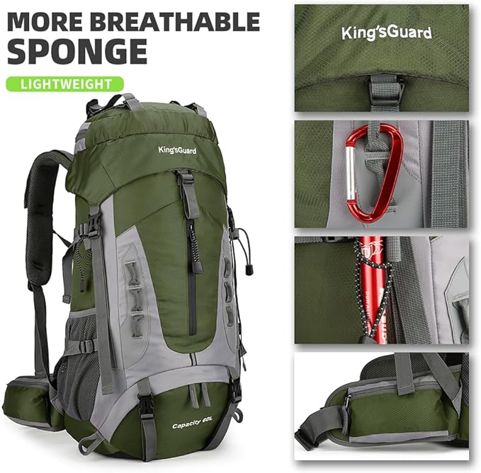 King'sGuard 60L Hiking Backpack - Image 3