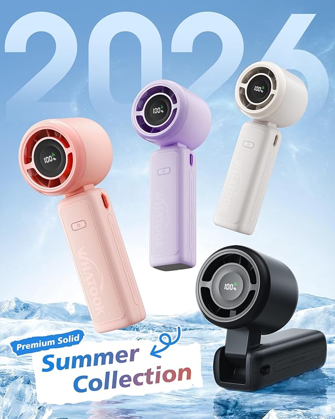 WHATOOK Portable Personal Handheld Fan: High Speed Cooling Fan, 12 Hours - Image 7