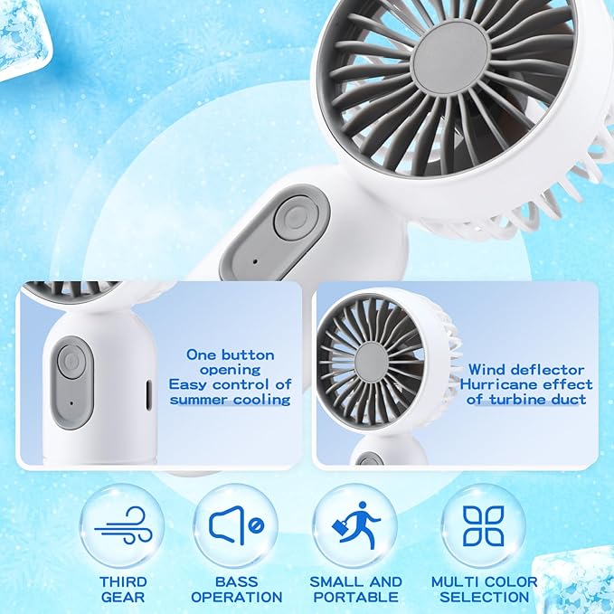 Rossesay 48 Pcs Mini Portable Fan Bulk Cute Handheld Lightweight Small Little - Image 4