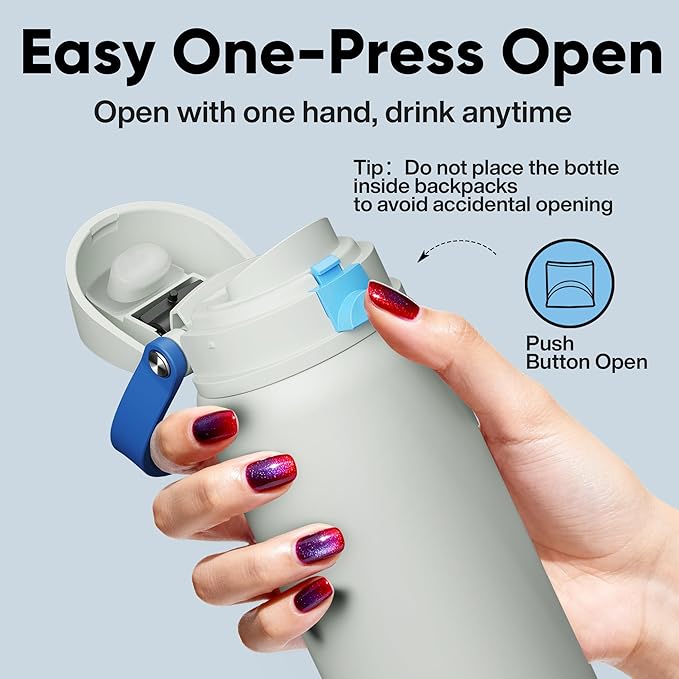 Insulated Water Bottle with Straw - Image 5