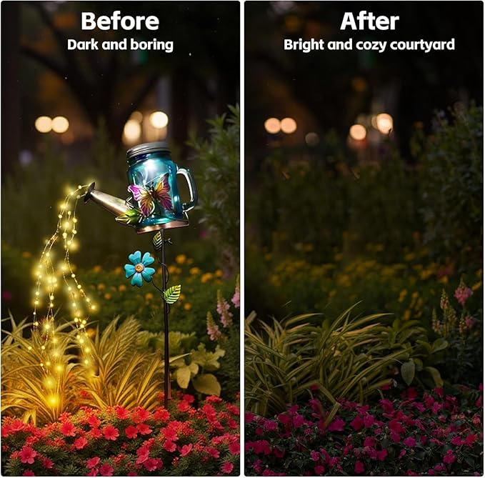 SRNPMIU Solar Watering Can Light, Yard Outdoor Decor Lights, IP65 Waterproof - Image 7