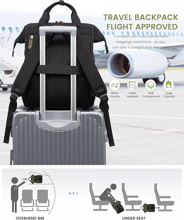 LOVEVOOK Laptop Backpack for Women Work Travel Backpack Purse, Nurse Bags - Image 3