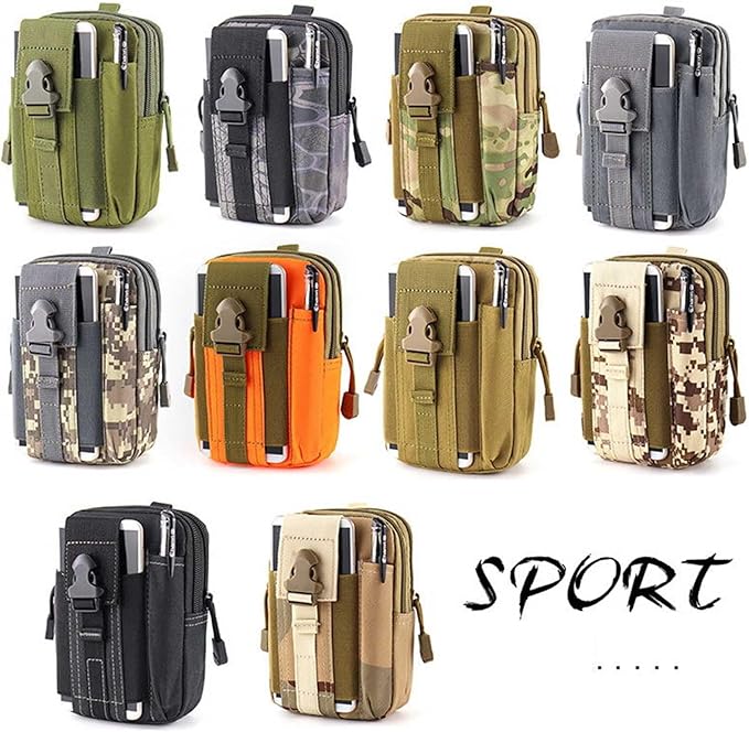 Belt Pouch, Tactical Molle Phone Pouch EDC Utility Pouches Waist Bag, Small - Image 6