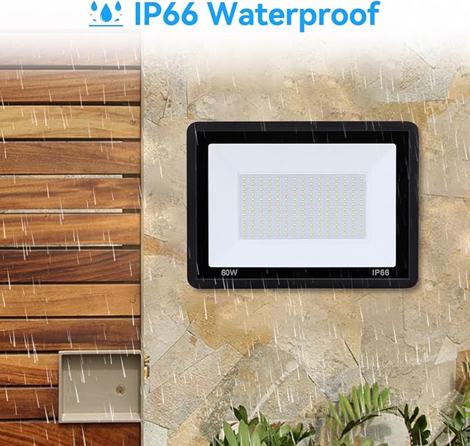 4Pack-60W LED Flood Light Outdoor, 6600lm LED Work Light - Image 3