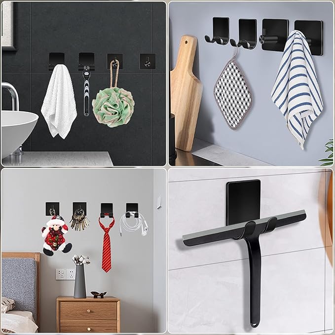 CGBE Razor Holder for Shower, 4 Packs Self Adhesive Shaver Holder Hanger Hooks - Image 6