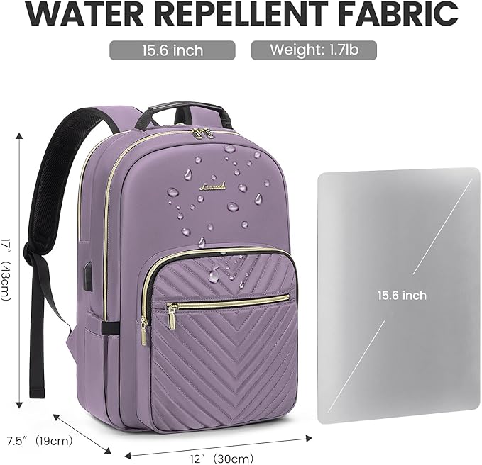 LOVEVOOK Laptop Backpack for Women 15.6 inch, Cute Womens Travel Backpack Purse - Image 4
