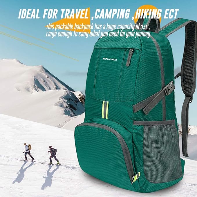 35L Lightweight Packable Backpack Waterproof Durable Hiking Travel Backpack - Image 2