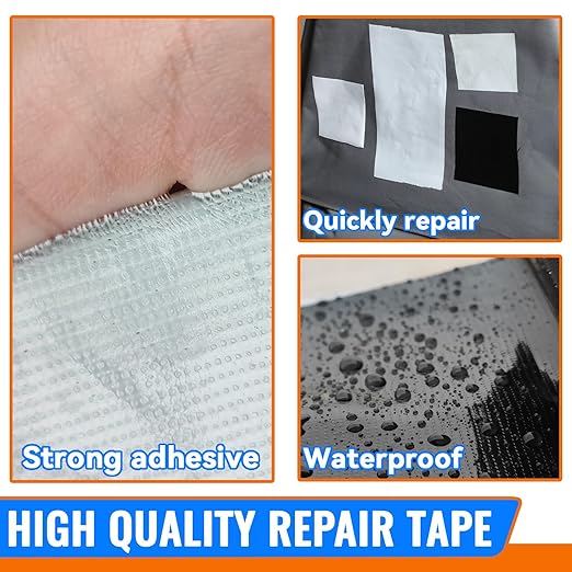 Tikfoam RV Awning Repair Tape for Tarp, Boat Covers, Sail Tape, Tear Repair - Image 3