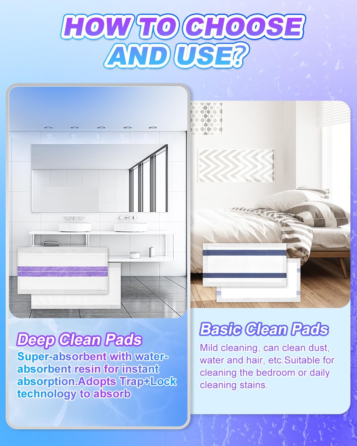 Spray Mop Pad Refill Compatible with Swiffer WetJet Mop, Disposable Multi Surface Floor Mop Pads, Thickness & Absorbent, 10 Count Basic +10 Count Super Water Absorbent