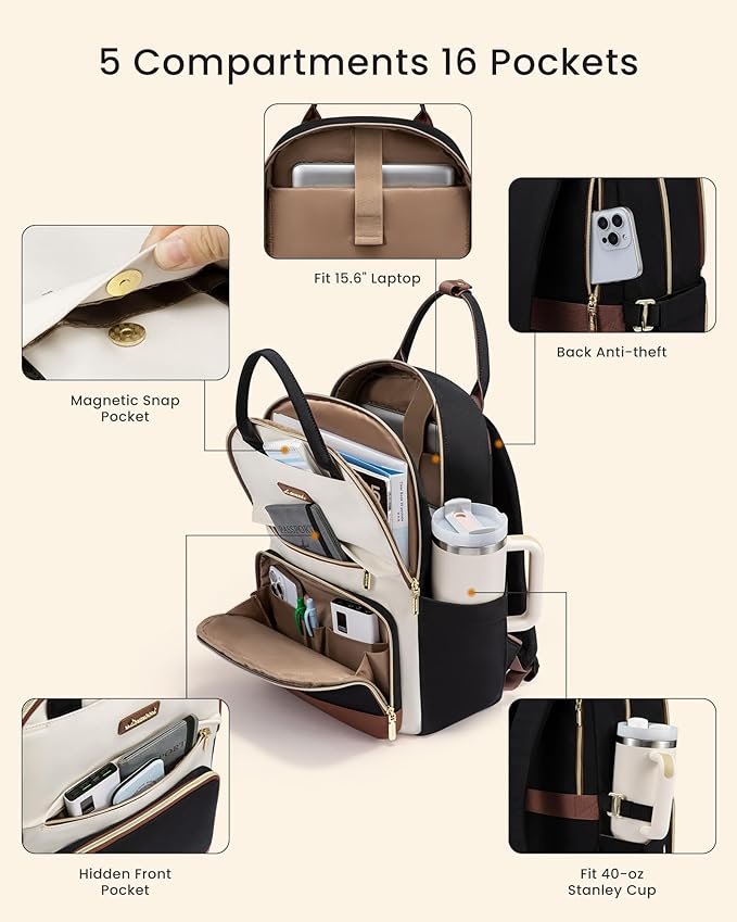 LOVEVOOK Laptop Backpack for Women - Image 4