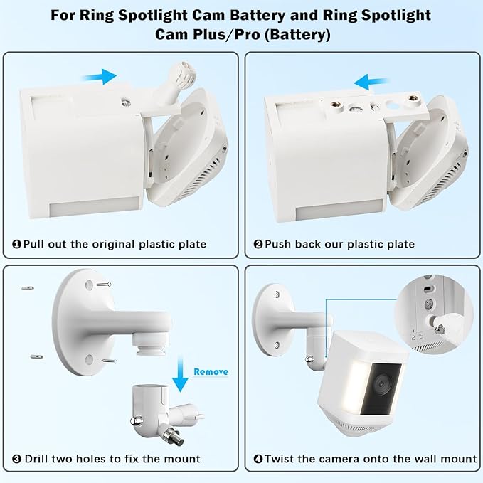 Wall Mount for Ring Spotlight Cam Battery and Ring Spotlight Cam Plus/Pro - Image 5