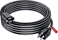 Maximm 25 Ft Black and White Extension Cord, Heavy Duty 3-Prong Outdoor Power by MaximmCable