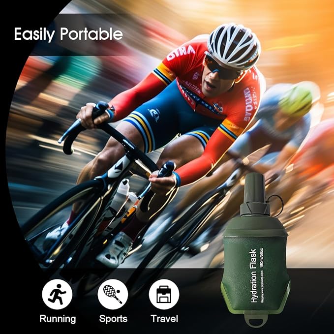 WILDREEDS 250ml Soft Flask, TPU Collapsible Soft Water Bottle - Image 6
