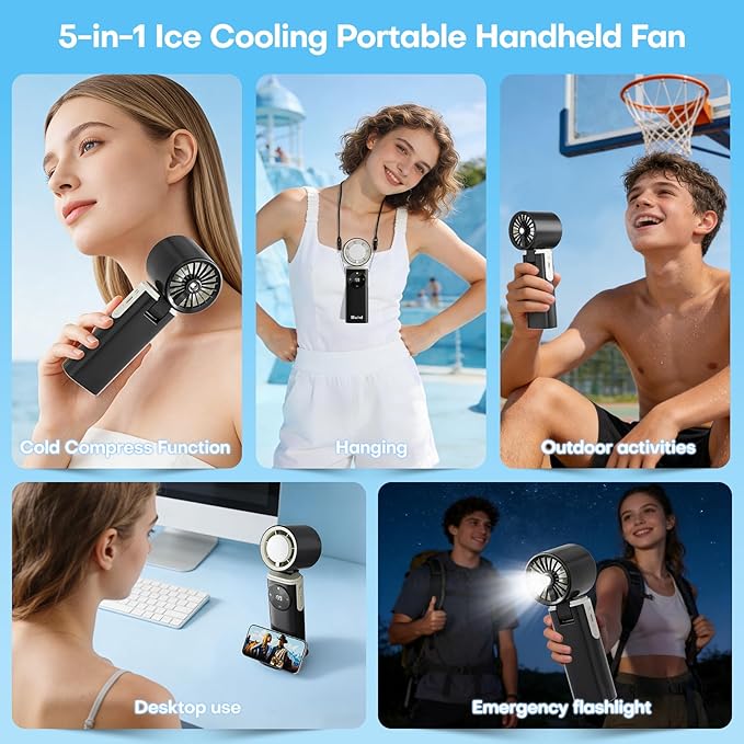 6000mAh Portable Handheld Fan - Image 6