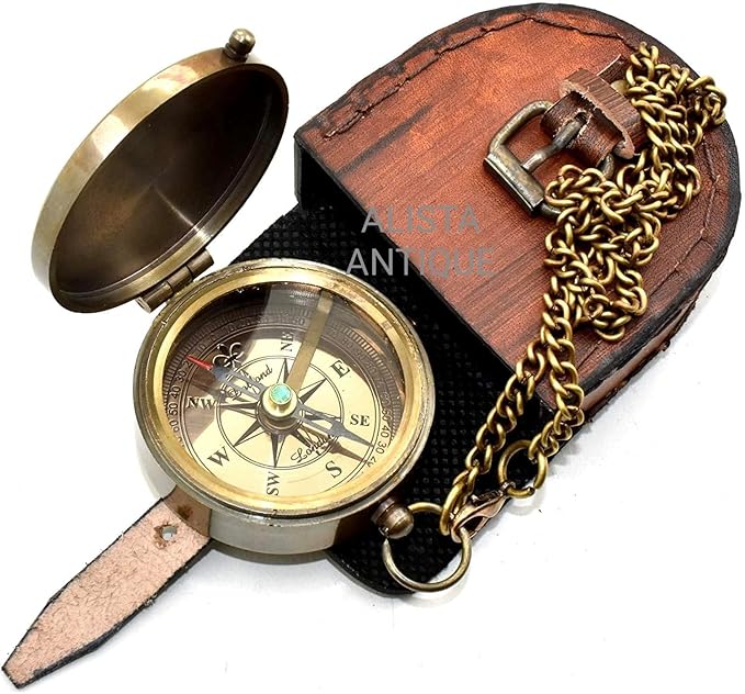 Classic Handmade Antique Functional Brass Compass - Image 3