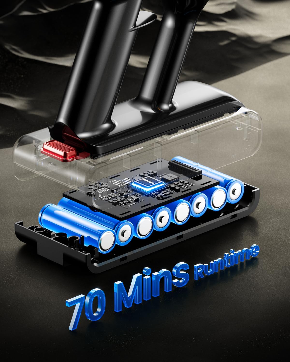 Cordless Vacuum Cleaner, 580W 48KPA 70Mins Vacuum Cleaners for Home, Stick Vacuum with Charging Dock Station, Anti-Tangle Wireless Vacumm, Rechargeable Cordless Vacuum for Pet Hair/Carpet/Hard Floor