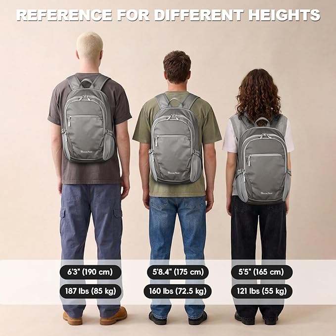 Seektop Lightweight Packable Hiking Backpack Waterproof Expandable 20L-28L - Image 4