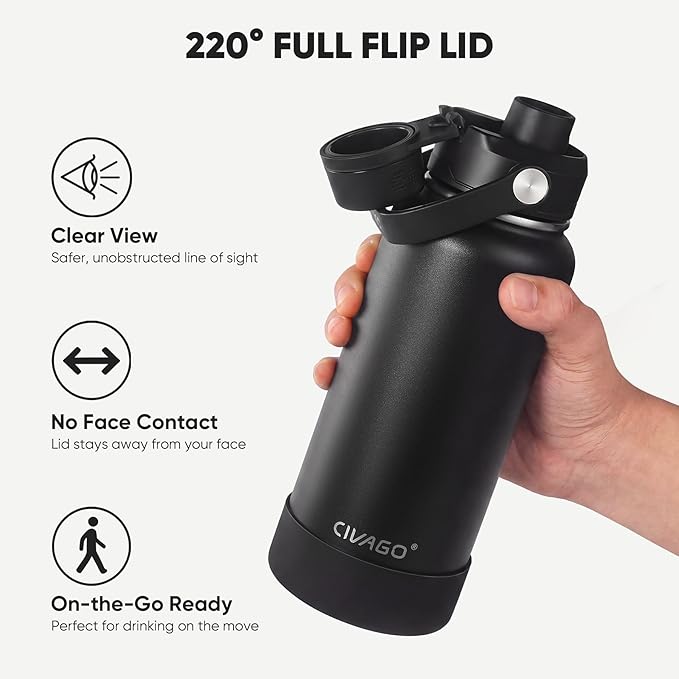 CIVAGO 40 oz Insulated Stainless Steel Water Bottle - Image 3