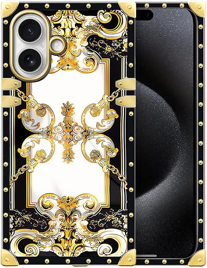 for iPhone 17 Case Luxury Golden Decoration by Unknown